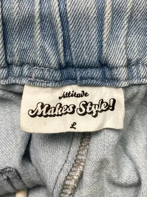 Attitude makes style!/アティチュードメイクススタイル/デニムパンツ/パンツ/スカイブルー/L