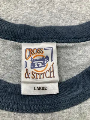 CROSS & STITCH/Tシャツ/カットソー/トップス/グレー/LARGE