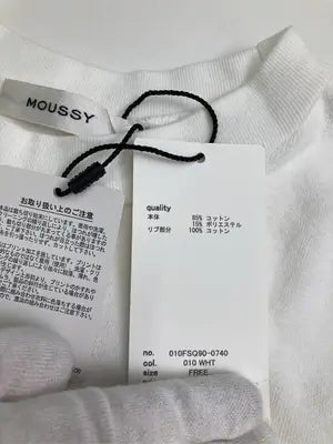MOUSSY/マウジー/ノースリーブ/トップス/ホワイト/FREE