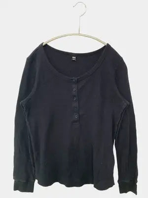 UNIQLO/ユニクロ/Tシャツ/カットソー/トップス/ブラック/L