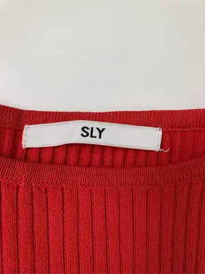 SLY/スライ/ニット/セーター/トップス/レッド/FREE