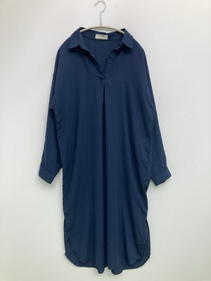BACK NUMBER/バックナンバー/シャツワンピース/ワンピース/ドレス/ネイビー/MEDIUM
