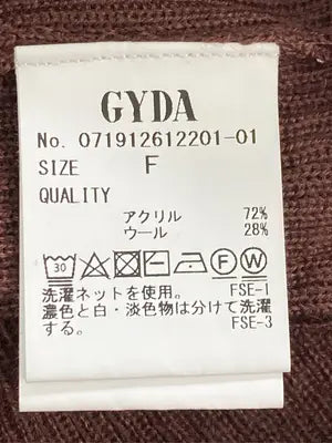 GYDA/ジェイダ/ニット/セーター/トップス/ブラウン/F