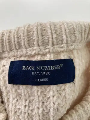 BACK NUMBER/バックナンバー/ニット/セーター/トップス/アイボリー/X-LARGE