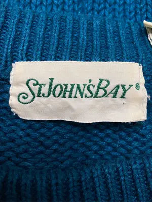 ST JOHN'S BAY/セントジョンズベイ/ニット/セーター/トップス/スカイブルー/EXTRA LARGE
