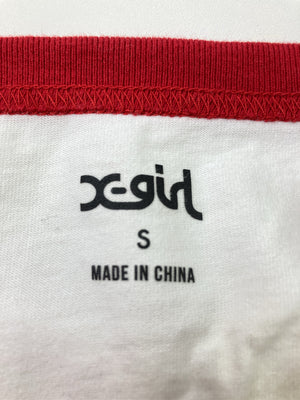 X-GIRL/エックスガール/Tシャツ/カットソー/トップス/ホワイト/S