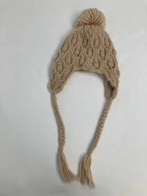 ニットキャップ/ビーニー/帽子/ベージュ/57.5cm