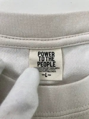 POWER TO THE PEOPLE/パワートゥザピープル/Tシャツ/カットソー/トップス/ベージュ/L