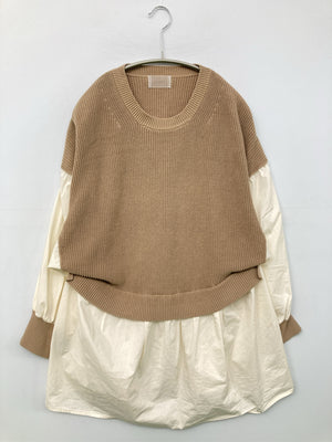 ニット/セーター/トップス/ベージュ/9