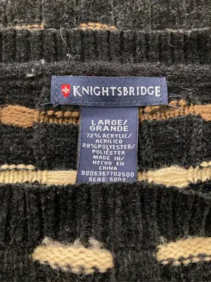 KNIGHTSBRIDGE/ナイツブリッジ/ニット/セーター/トップス/ブラック/LARGE