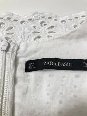 ZARA BASIC/ザラベーシック/ワンピース/ワンピース/ドレス/ホワイト/L