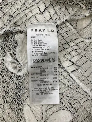 FRAY I.D/フレイアイディー/ワンピース/ワンピース/ドレス/ホワイト/0