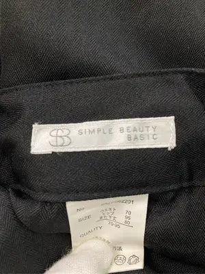 SIMPLE BEAUTY BASIC/スラックス/パンツ/ブラック/70-95