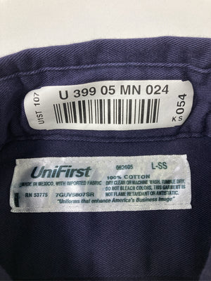 unifirst/シャツ/ブラウス/トップス/ネイビー/L-SS