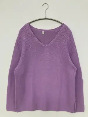 UNIQLO/ユニクロ/ニット/セーター/トップス/パープル/L