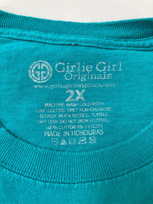 Girlie Girl/Tシャツ/カットソー/トップス/ライトグリーン/2X