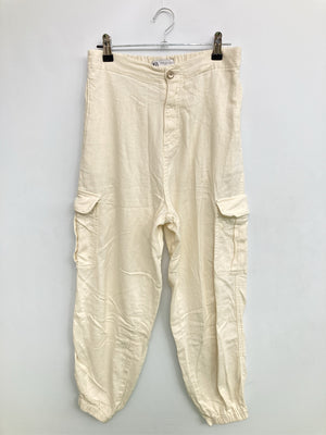ZARA/ザラ/カーゴパンツ/パンツ/アイボリー/EUR36/USA4/MEX26