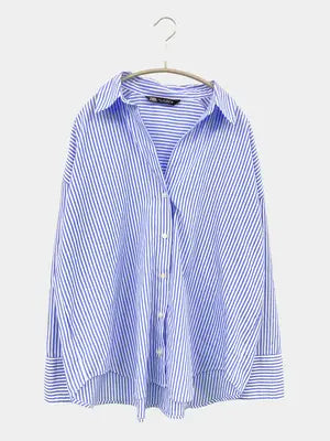 ZARA/ザラ/シャツ/ブラウス/トップス/ブルー/USA S