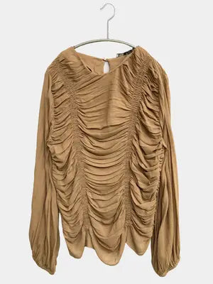 ZARA/ザラ/シャツ/ブラウス/トップス/ベージュ/USA L