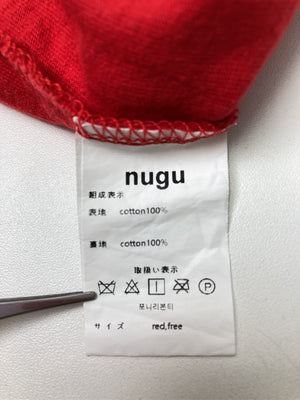 nugu/ヌグ/Tシャツ/カットソー/トップス/レッド/free