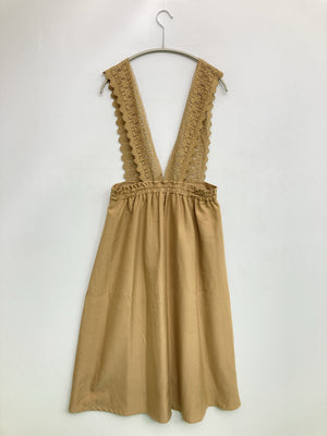 ジャンパースカート/ワンピース/ドレス/ベージュ/ONE