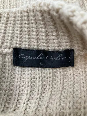 Capsule Color/ニット/セーター/トップス/ベージュ/L