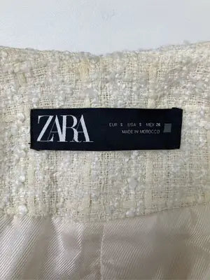 ZARA/ザラ/ノーカラージャケット/ジャケット/アウター/アイボリー/EUR S/USA S/MEX 26