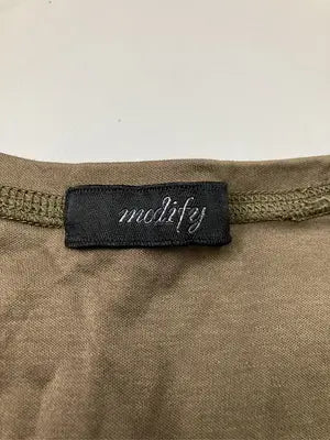 modify/Tシャツ/カットソー/トップス/カーキ/42