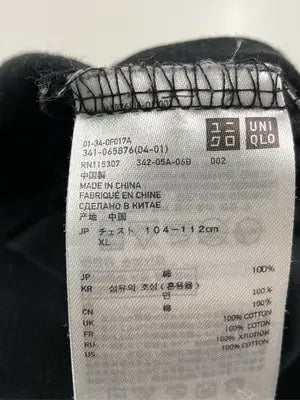 UNIQLO/ユニクロ/Tシャツ/カットソー/トップス/ブラック/XL