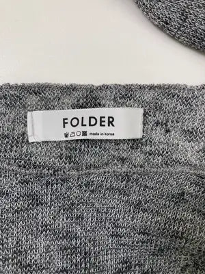 FOLDER/フォルダー/ニット/セーター/トップス/グレー