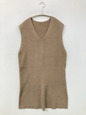 ノースリーブ/トップス/ベージュ