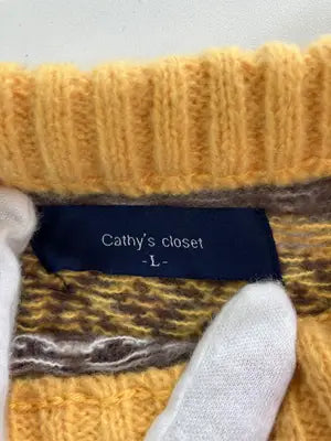 Cathy's closet/キャシーズクローゼット/ニット/セーター/トップス/イエロー/L