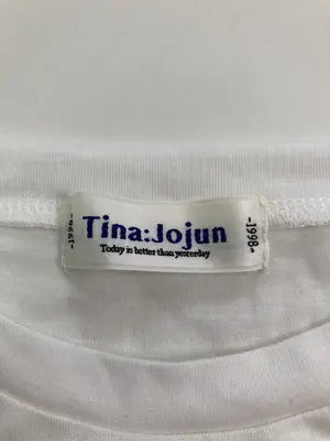 TINA:JOJUN/ティーナジョジュン/Tシャツ/カットソー/トップス/ホワイト/M