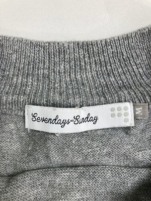 ニット/セーター/トップス/グレー/M