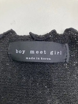 boy meet girl/ボーイミートガール/カーディガン/ボレロ/トップス/ブラック/F
