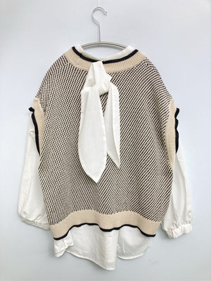 a.v.v/アーヴェヴェ/ニット/セーター/トップス/ホワイト/XL