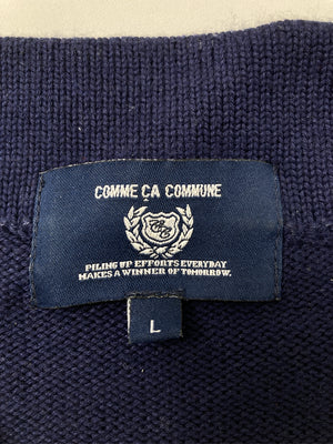 COMME CA COMMUNE/コムサコミューン/ニット/セーター/トップス/ネイビー/L