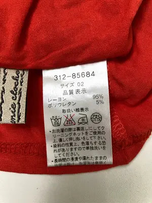 Tシャツ/カットソー/トップス/レッド/02