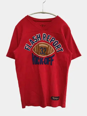 FLASH REPORT/フラッシュリポート/Tシャツ/カットソー/トップス/レッド/S