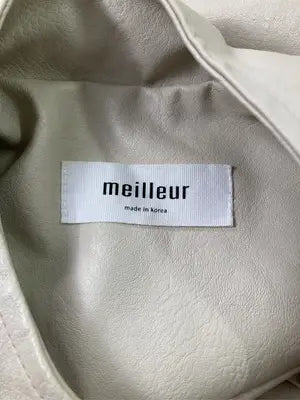 meilleur/メイルール/レザージャケット/ジャケット/アウター/ベージュ