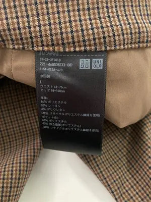 UNIQLO/ユニクロ/スラックス/パンツ/ブラウン/L