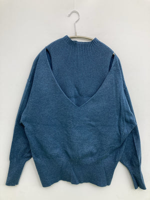 NATURAL BEAUTY BASIC/ナチュラルビューティーベーシック/ニット/セーター/トップス/ブルー/M