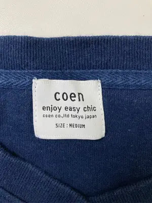 coen/コーエン/Tシャツ/カットソー/トップス/ネイビー/MEDIUM