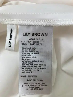 Lily brown/リリーブラウン/シャツワンピース/ワンピース/ドレス/アイボリー/one size