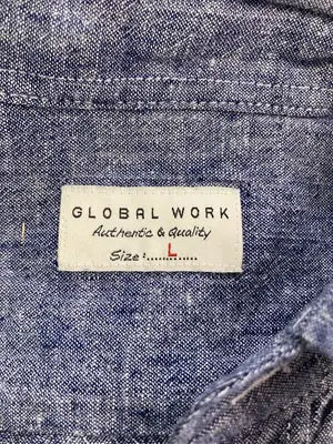 GLOBAL WORK/グローバルワーク/シャツ/ブラウス/トップス/ブルー/L