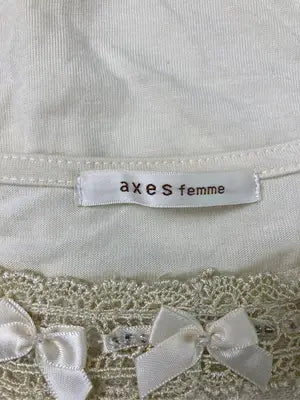 axes femme/アクシーズファム/Tシャツ/カットソー/トップス/ホワイト/M  バスト79～87  身長154～162