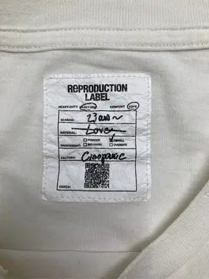 REPRODUCTION/Tシャツ/カットソー/トップス/ホワイト/F