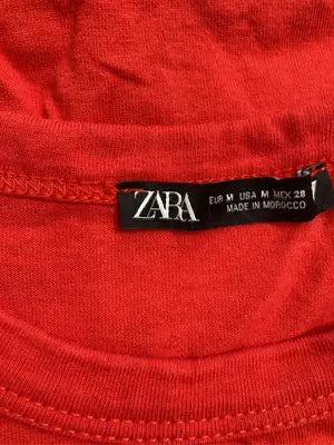 ZARA/ザラ/Tシャツ/カットソー/トップス/レッド/M