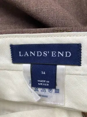 LANDS' END/ランズエンド/スラックス/パンツ/ブラウン/34