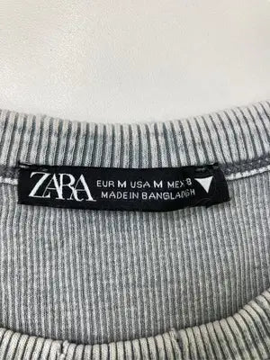 ZARA/ザラ/Tシャツ/カットソー/トップス/グレー/USA M